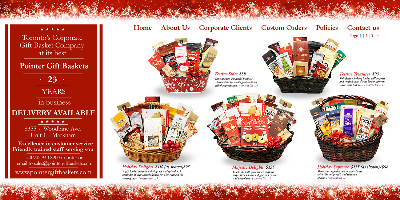 Gift Baskets by Pointer Gift Baskets, Christmas Gift Baskets, Gift Baskets for all occasions