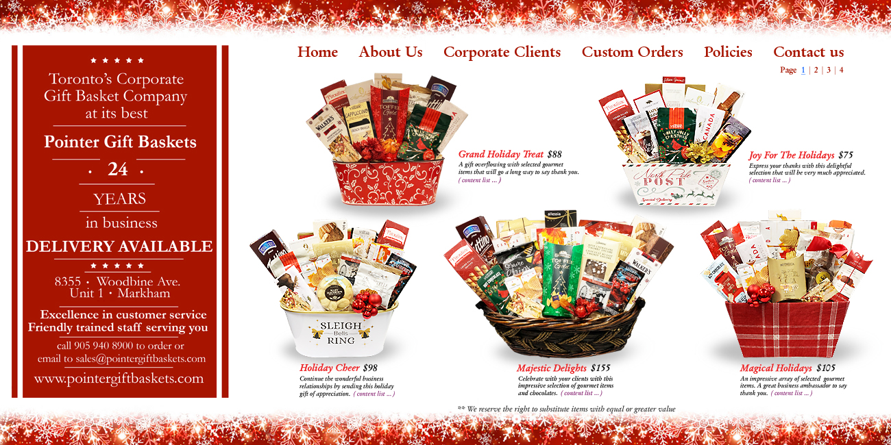 Gift Baskets by Pointer Gift Baskets, Christmas Gift Baskets, Gift Baskets for all occasions